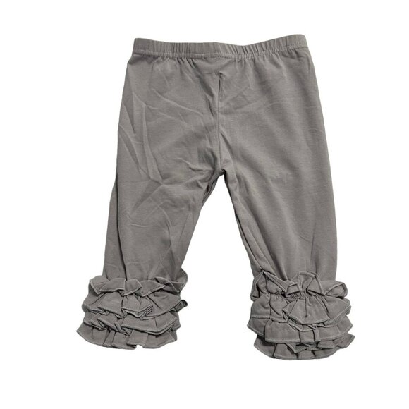 Royal Roe 4T Grey Cropped Ruffle Pants - Picture 2 of 3